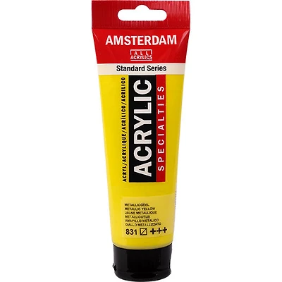 Acrylique amsterdam jaune métallique - 120ml