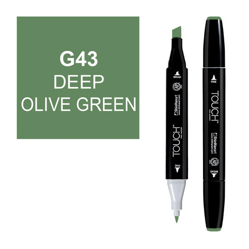 Touch Twin Marker Deep Olive Green