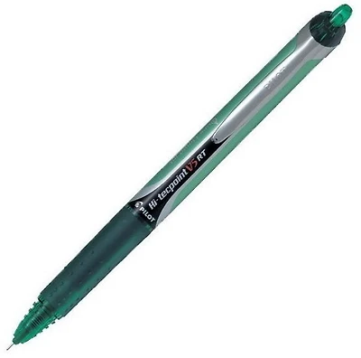 Ballpoint Pen Hi-Tecpoint V5 Clicker X-Fine Green