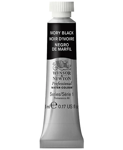 Professional watercolour - 5ml - ivory black - s1