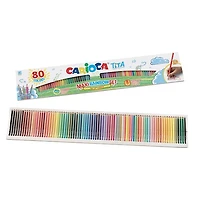 Ens. 80 crayons de couleur en résine tita - arc-en-ciel maxi