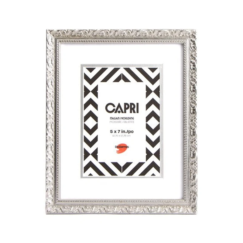 Capri Photo Frame - Ornate - SILVER - 5 X 7 INCHES