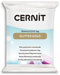 Translucent Polymer Modelling Clay  - GLITTER GOLD -