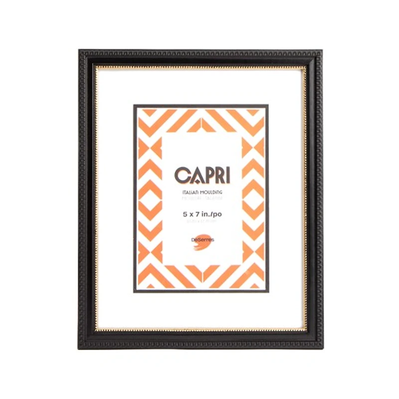 Capri Photo Frame - Classic - BLACK - 5 X 7 INCHES