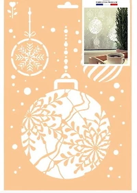 Pochoir a4 boules de noel