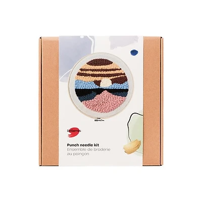 Ens. broderie au poinçon Coucher de Soleil