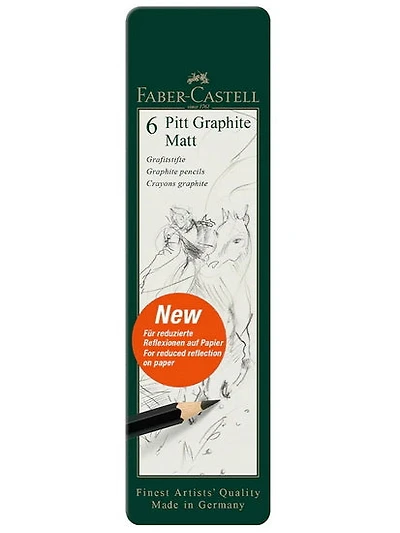 Ens. 6 crayons graphite pitt mats