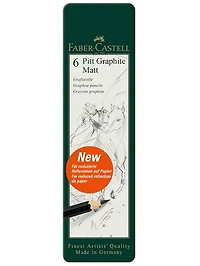 Ens. 6 crayons graphite pitt mats