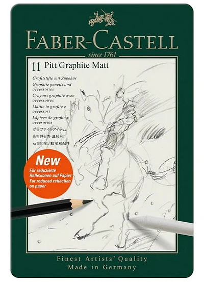 Ens. 11 crayons graphite pitt mats