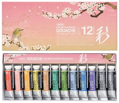 Ens. 12 gouache printemps - 15ml