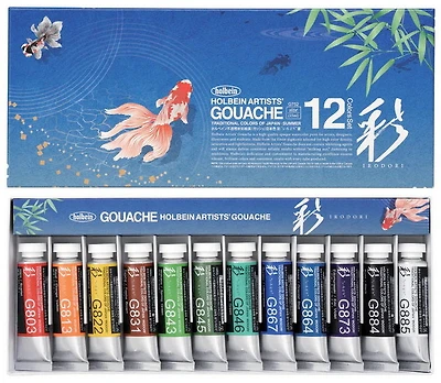 Ens. 12 gouache été - 15ml