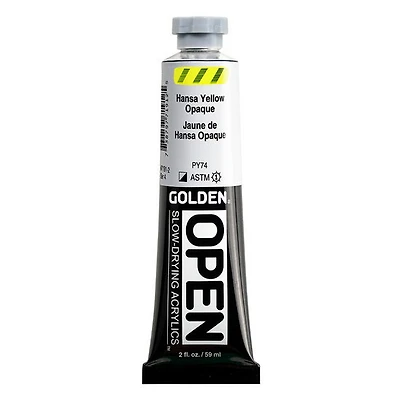 Acrylique open - 2 oz  jaune hansa opaque  s4
