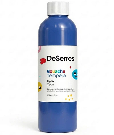 Gouache lavable - 237ml - cyan