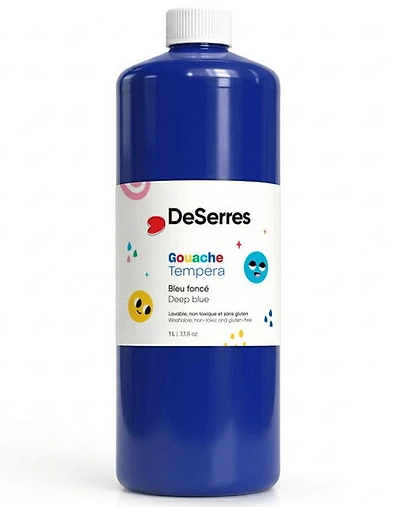 Gouache lavable - 1l - bleu foncé