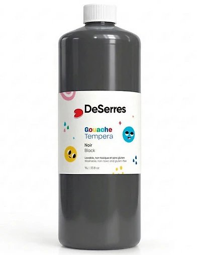 Gouache lavable - 1l - noir