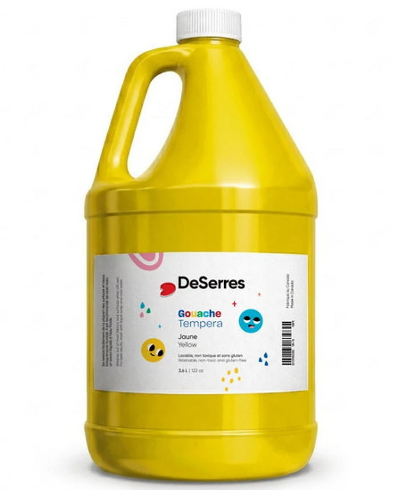 Washable tempera - 3.6l - yellow