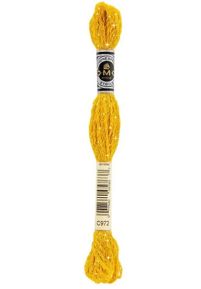 Embroidery floss - glitter - deep canary