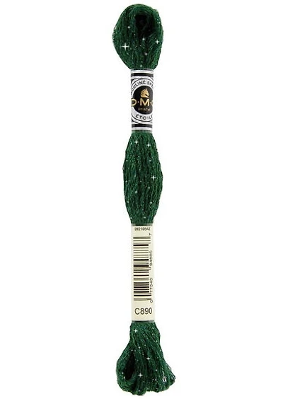 Fil à broder - étoile- vert pistache ultra foncé