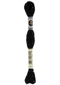 Embroidery floss - glitter - black
