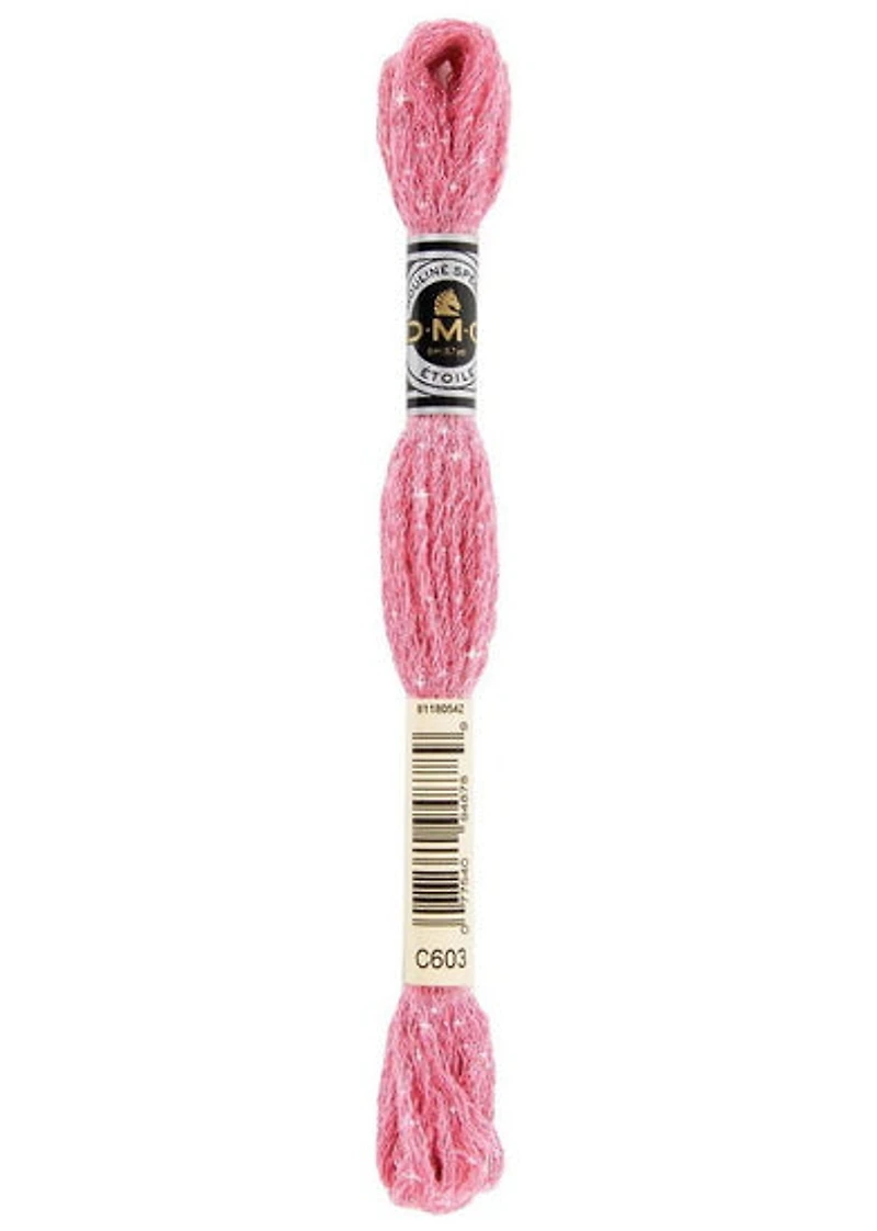 Embroidery floss - glitter - cranberry