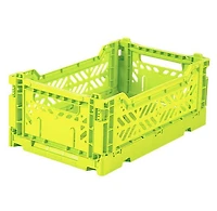 Caisse pliante - jaune acidulé - 17 x 27 x 11 centimètres liter
