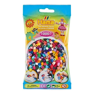 1,000-Pack Hama Midi Beads - Translucent