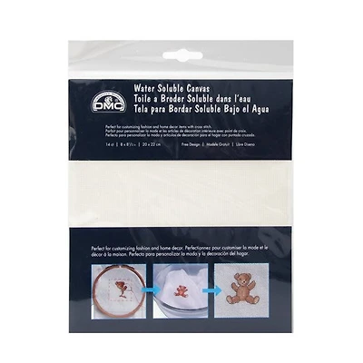 Toile aïda soluble - 14ct - 20x22cm