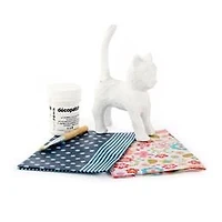 Primed Paper Mache Shape - Mini Cat Kit