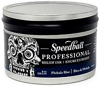 Encre linogravure - relief - bleu phthalo - 8oz