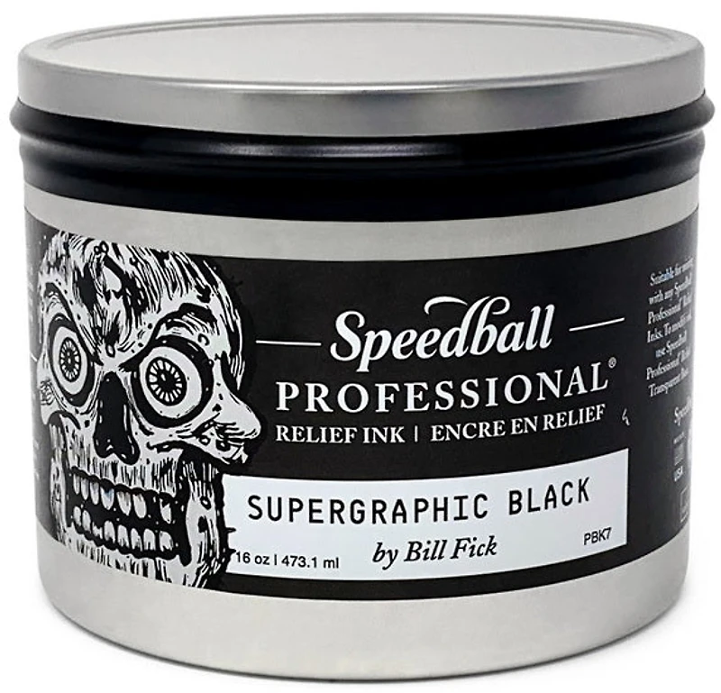Encre linogravure - relief - supergraphic noir - 32oz