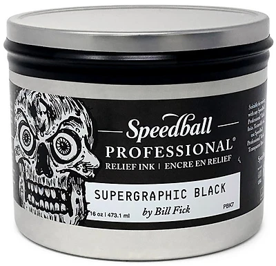Encre linogravure - relief - supergraphic noir - 32oz