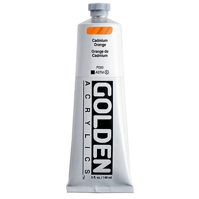 Acrylique haute viscosité - 5 oz  orange de cadmium  s8
