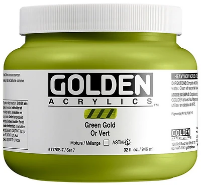 Acrylique haute viscosité - 32 oz  or vert  s7