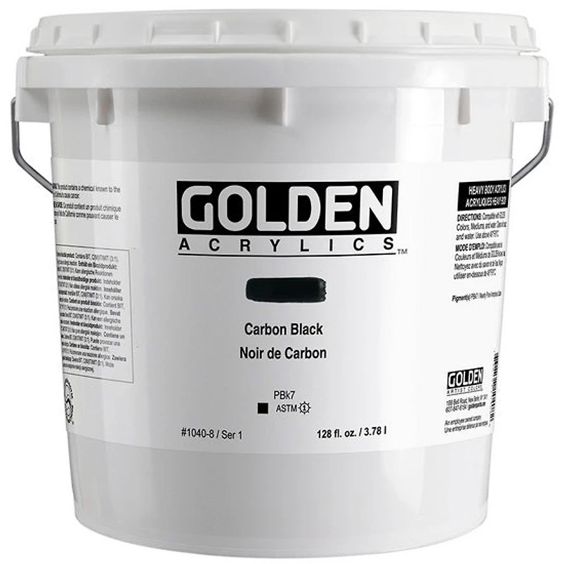 Acrylic heavy body - 128 oz carbon black s1