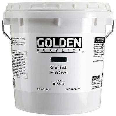 Acrylic heavy body - 128 oz carbon black s1