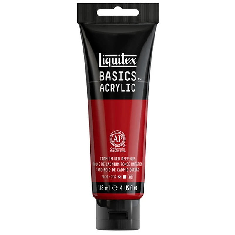 Basics acrylic - 4oz - cadmium red deep hue