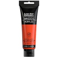 Basics acrylic - 4oz - light cadmium red hue