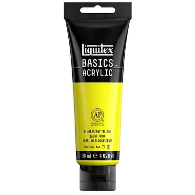 Acrylique basics - 4oz - jaune fluorescent