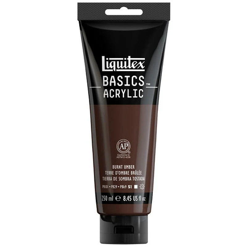 Acrylique basics - 8oz - terre d'ombre brûlée