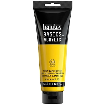 Basics acrylic - 8oz - cadmium yellow medium hue