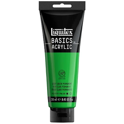 Acrylique basics - 8oz - vert clair permanent