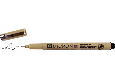 Stylo pigma micron 0.35mm noir