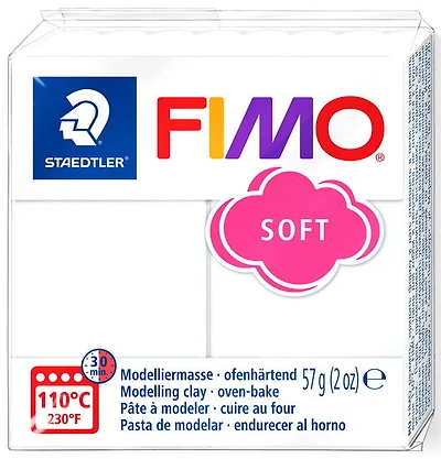 Pâte à modeler fimo soft blanc