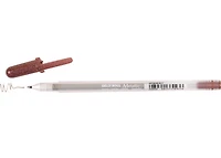 Stylo gel gelly roll 0.4mm métallique sépia