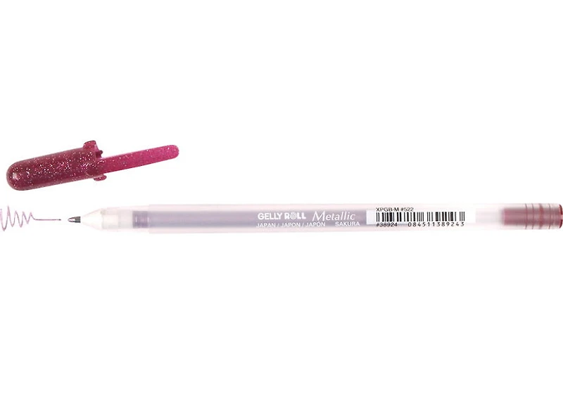 Stylo gel gelly roll 0.4mm métallique bourgogne