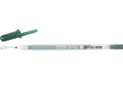 Stylo gel gelly roll 0.4mm métallique vert foncé