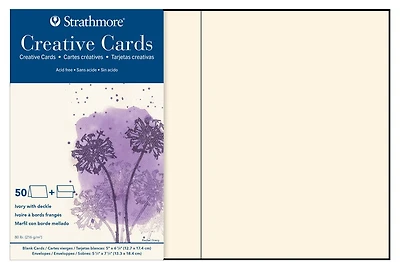 Creative cards - rough edges - ivory