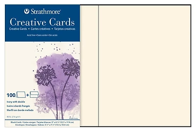 Creative cards - rough edges - ivory