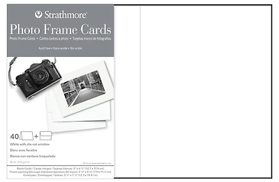 Photo frame cards - 5x7in - white (40)