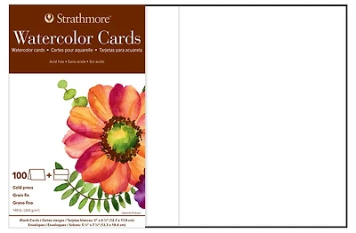 Cartes aquarelle - 5x7po (100)